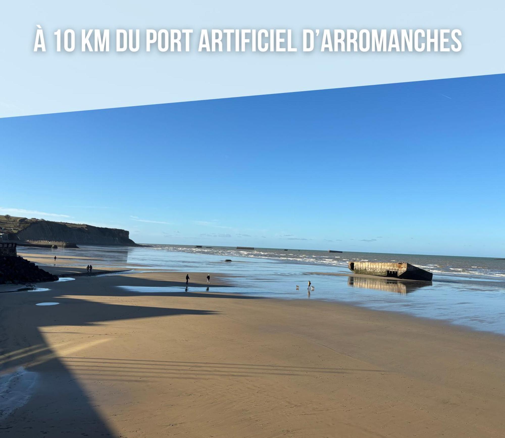Maison De Campagne Lumineuse Spacieuse Dans Impasse Au Calme A Proximite D'Un Chateau Deux Verandas Grand Jardin Cabane Pour Velos, Pres Port En Bessin Et Bayeux, Proche Plages Du Debarquement Commes Kültér fotó